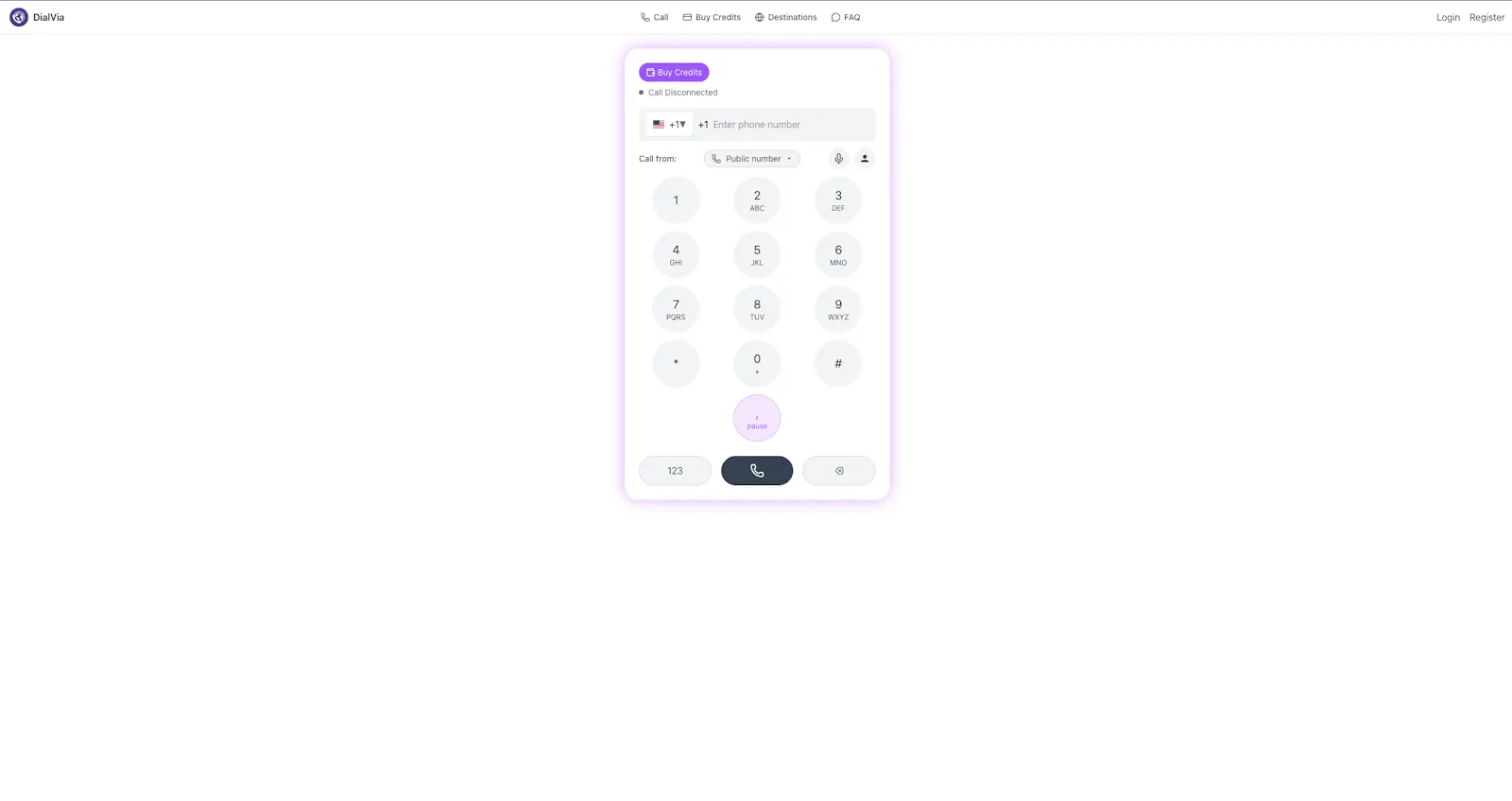 DialVia screenshot 2