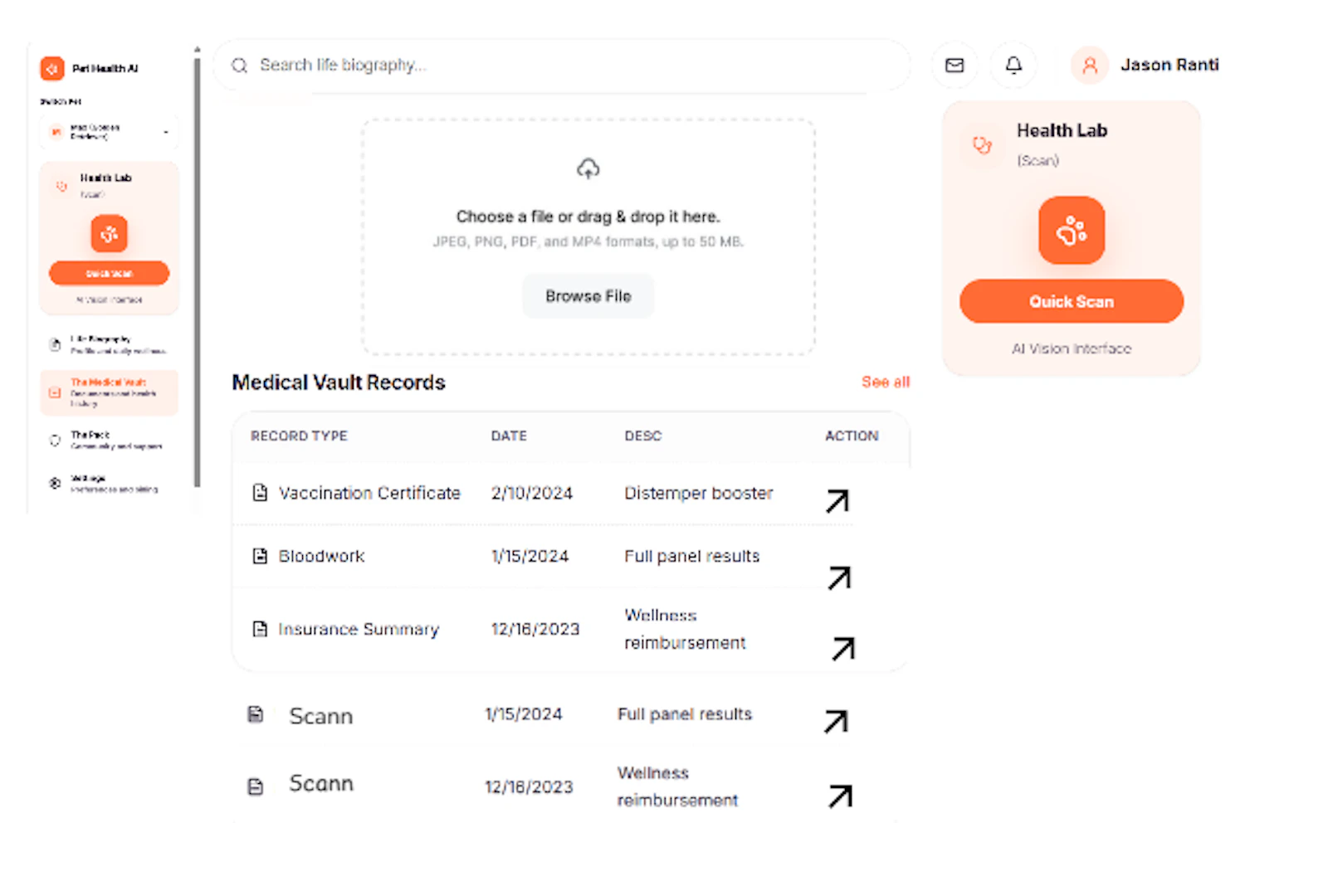 VEDA: AI Pet Health Scan & Biography. screenshot 3