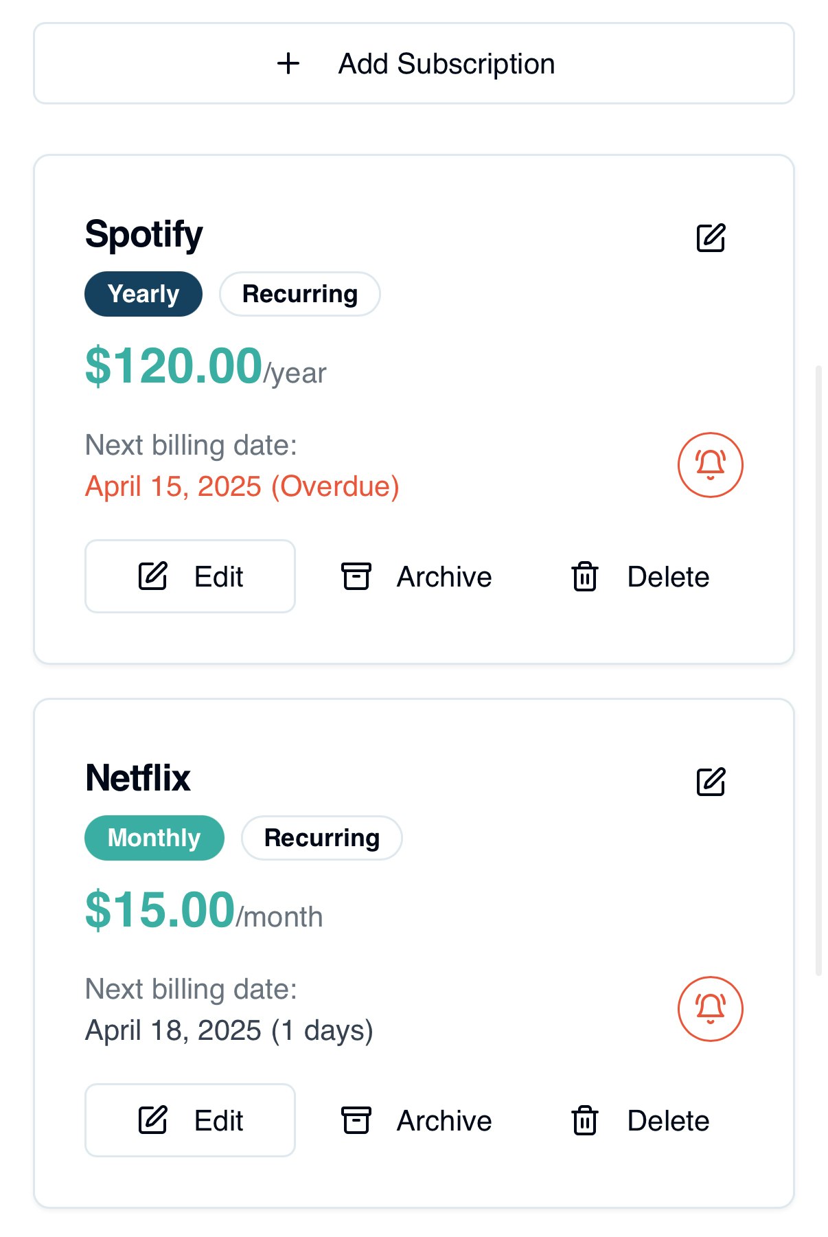 Subdetox - Abbonamento Tracker che ti aiuta a risparmiare denaro media 1