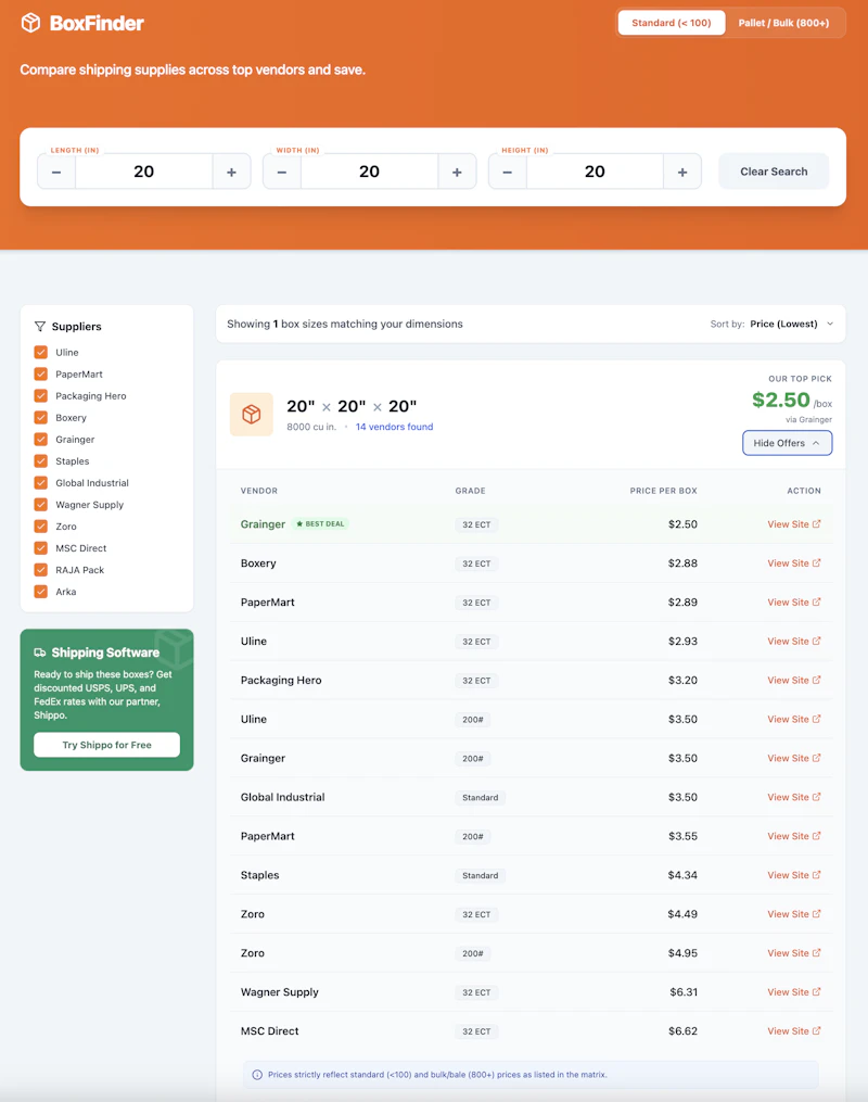 BoxFinder screenshot 2