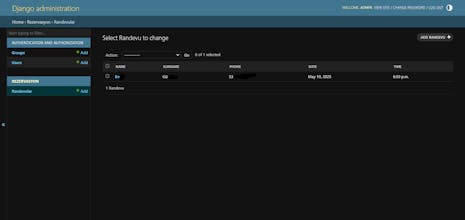 Django Reservation/Appointment System gallery image