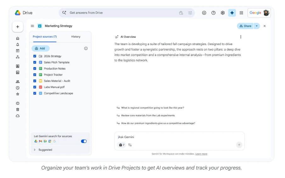 Google Workspace Intelligence screenshot 3