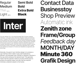 The Inter font family gallery image