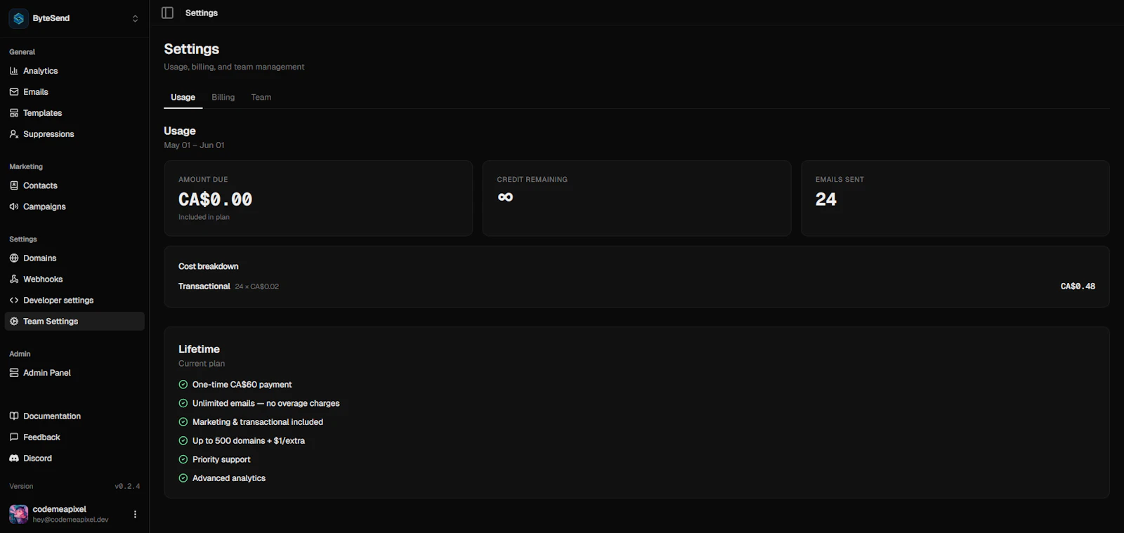 ByteSend screenshot 2
