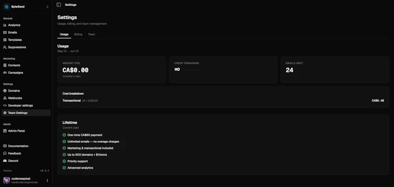 ByteSend screenshot 2