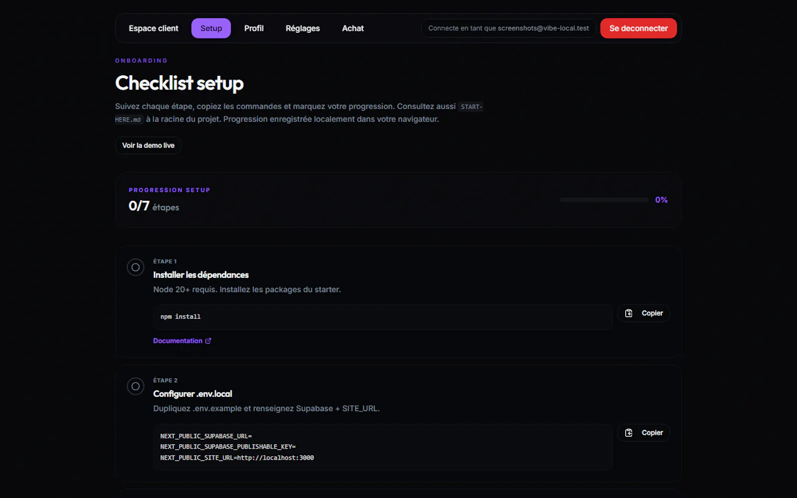 Vibe PWA Starter-kit screenshot 4