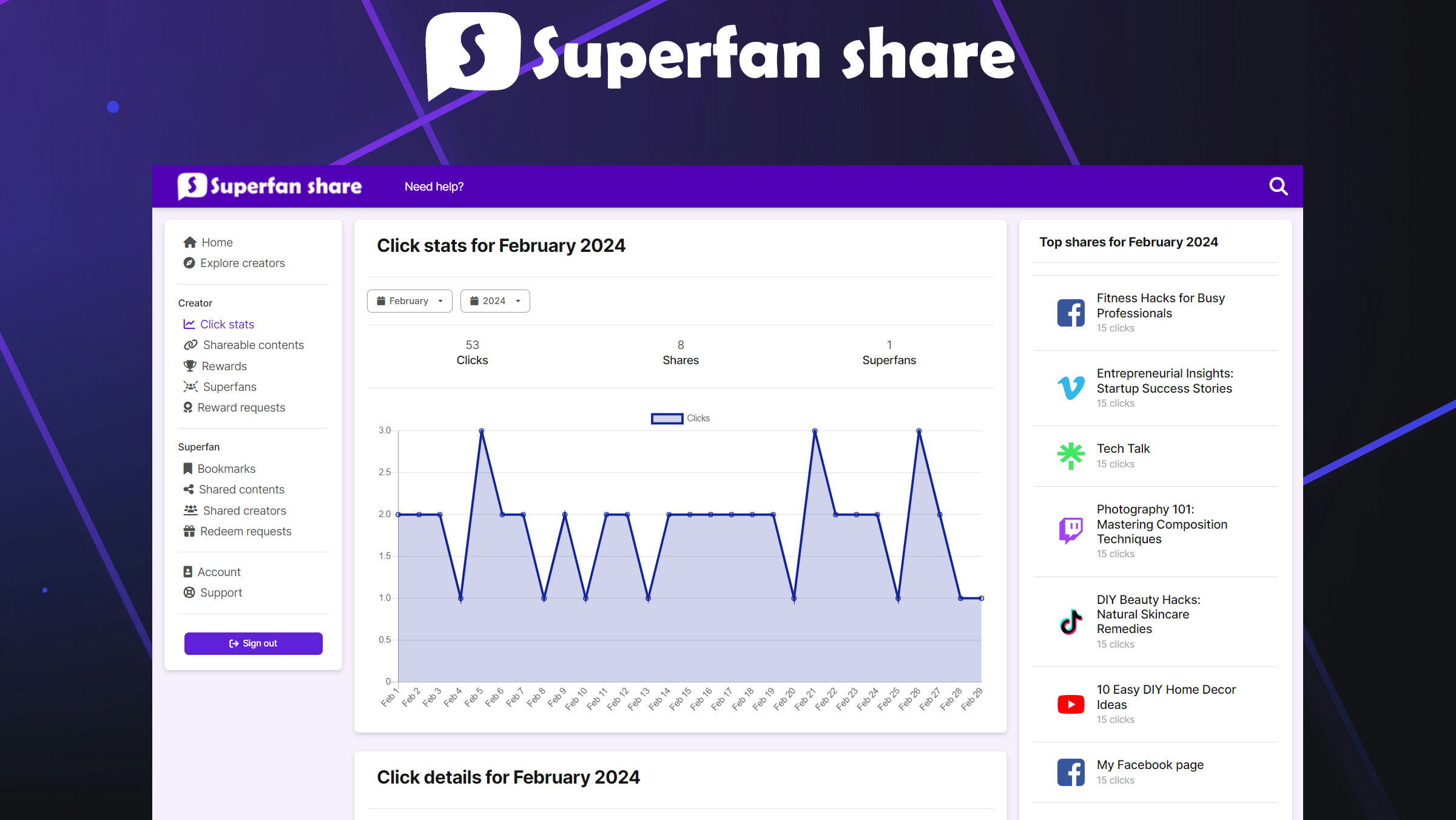 Superfan Share media 4