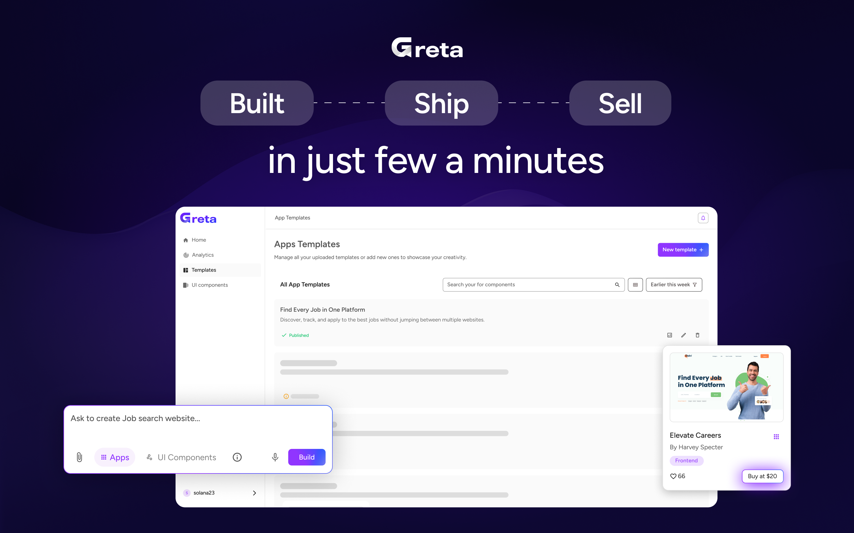 Vibe Marketplace by Greta - Screenshot 3 showing product features and functionality