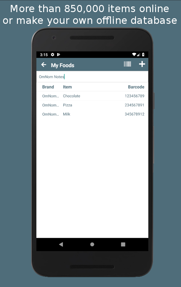 Private Calorie Counter - OmNom Notes gallery image