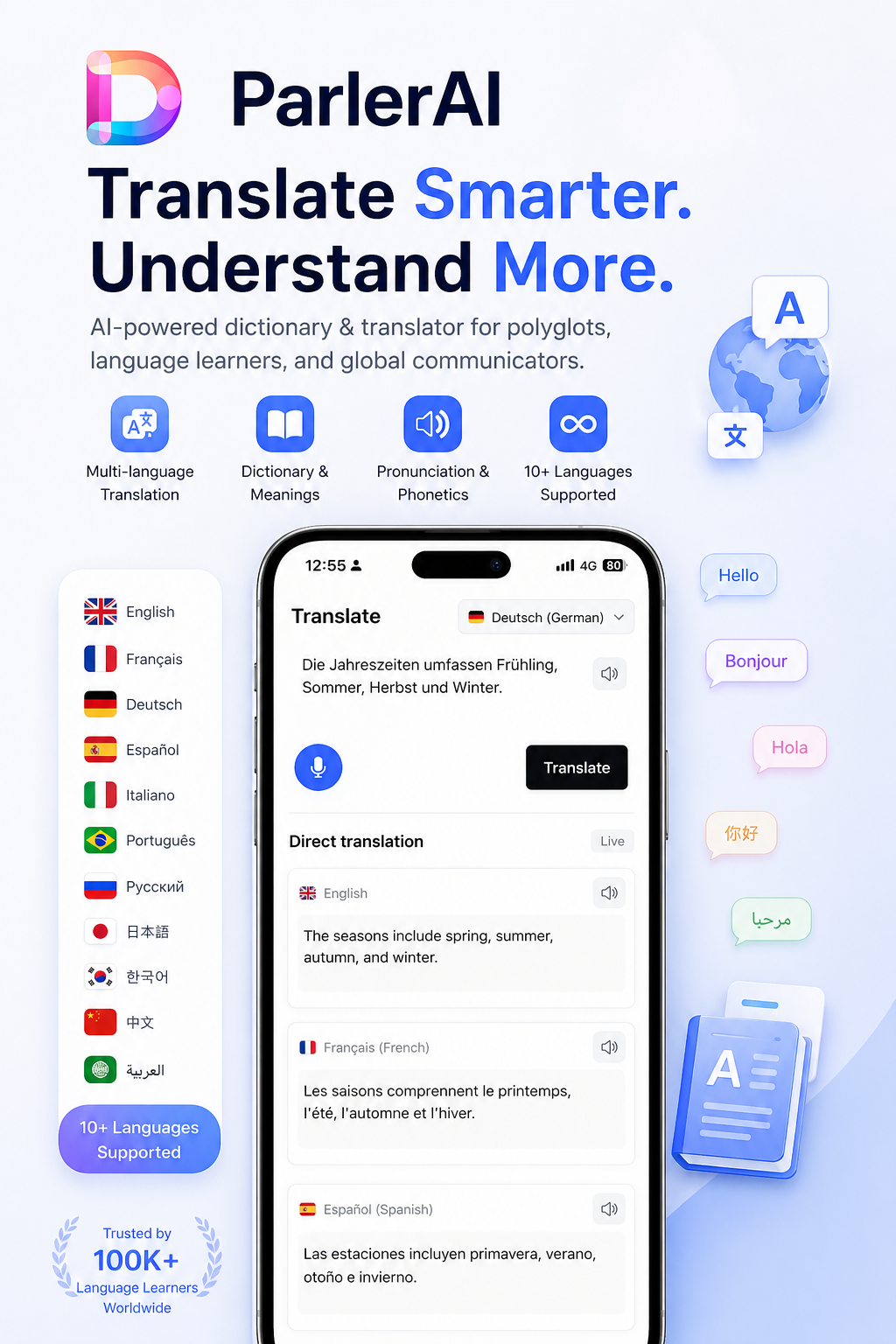 ParlerAI - Polyglot Dictionary gallery image