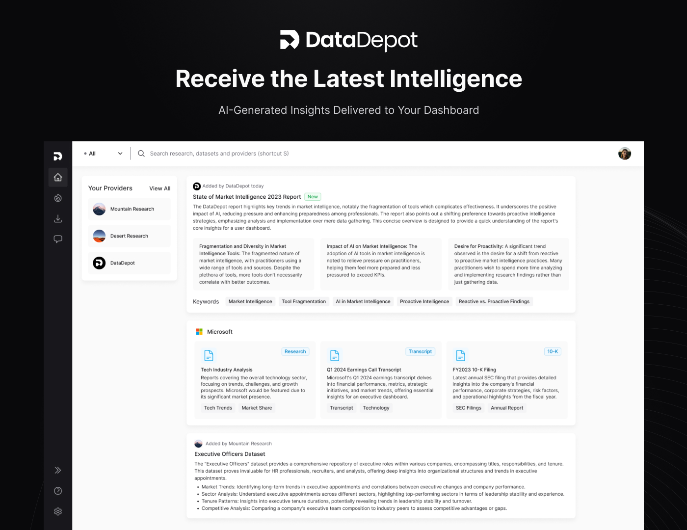 datadepot - AI-Powered Research Terminal