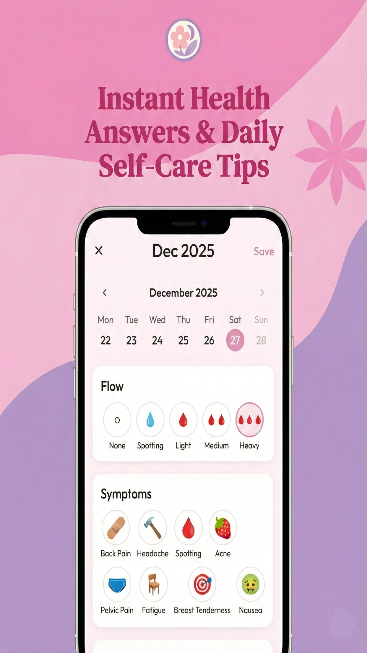 Cicle: Private Period Tracker - Screenshot 3 showing product features and functionality