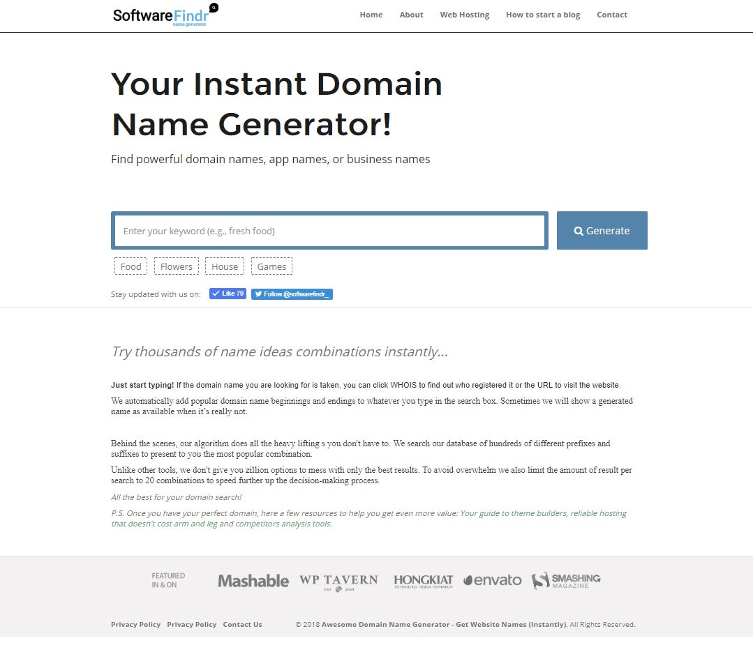 SoftwareFindr Name Generator gallery image