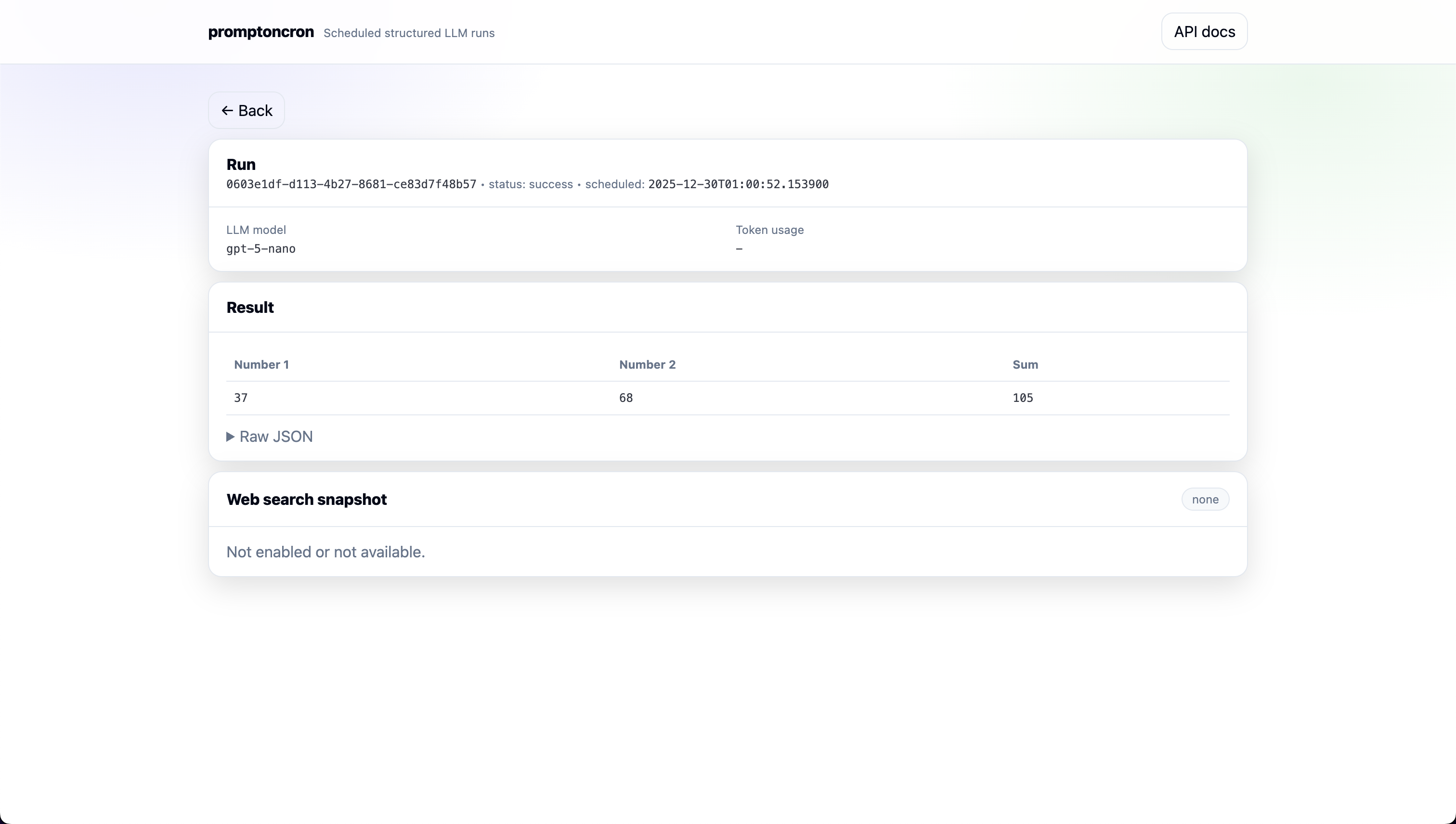 PromptOnCron - Screenshot 3 showing product features and functionality