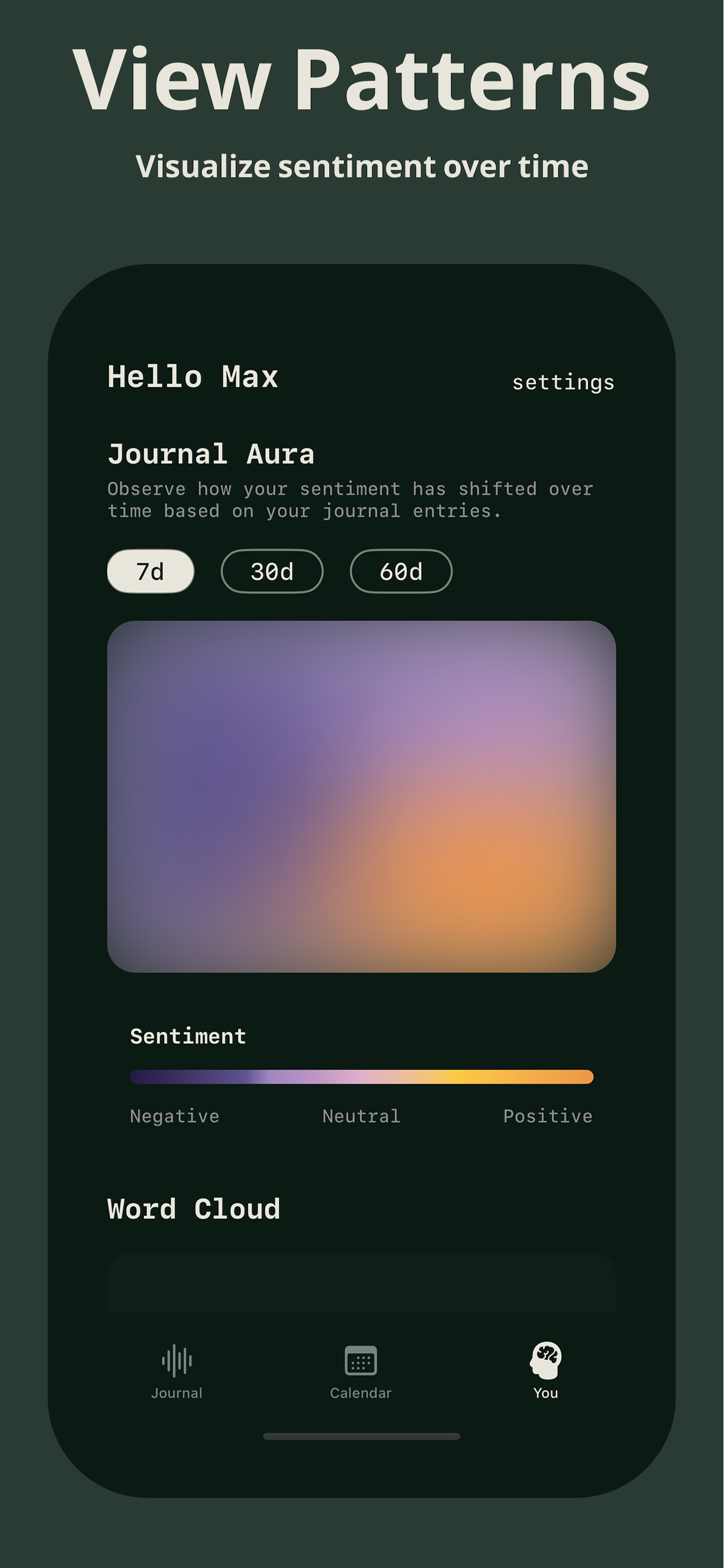 Spraak-first journaling-app - Voice aangedreven journaling met automatische sentimentanalyse media 3