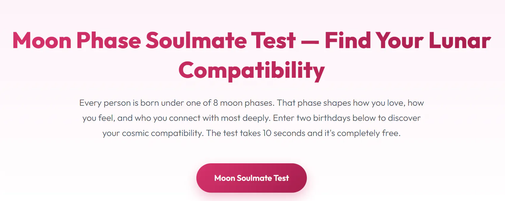 Moon Phase Soulmate Test 제품 배너