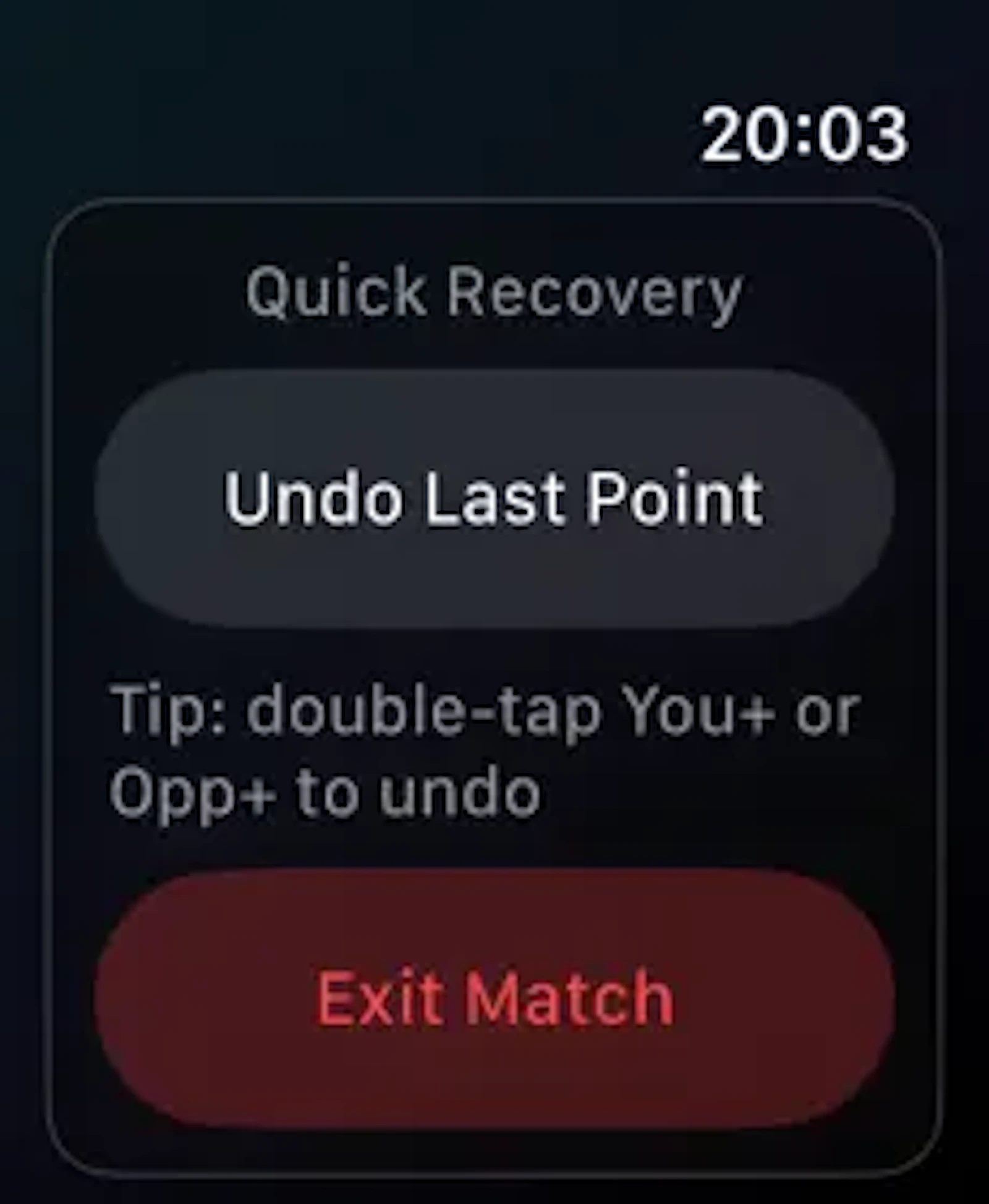 Racquet Score Tracker Apple Watch screenshot 7