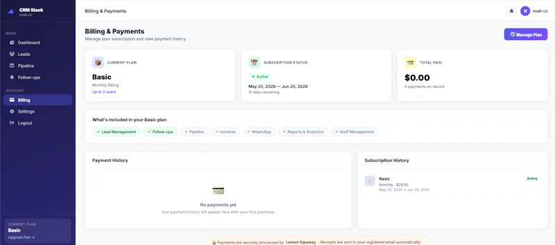CRM Stack screenshot 2