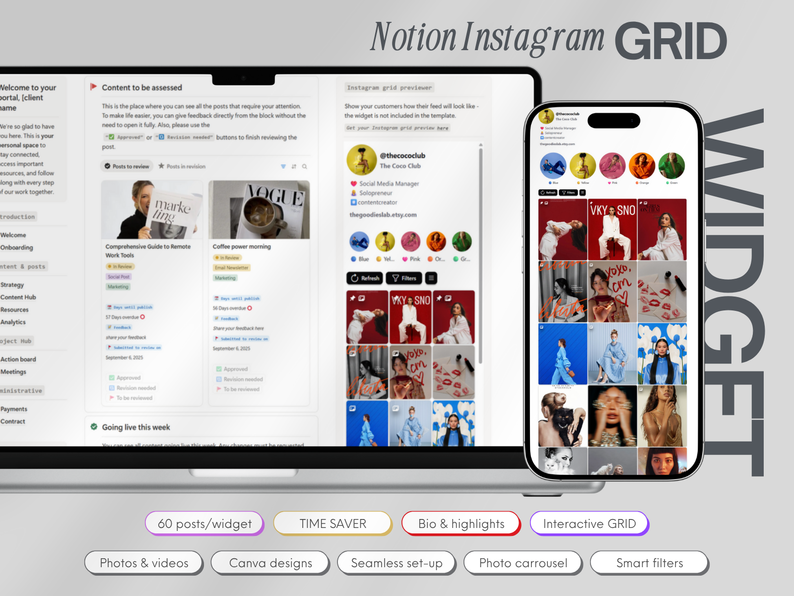 Instagram Grid Widget for Notion