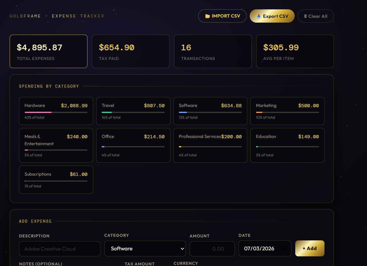 GoldFrame Agency Suite - Screenshot 4 showing product features and functionality