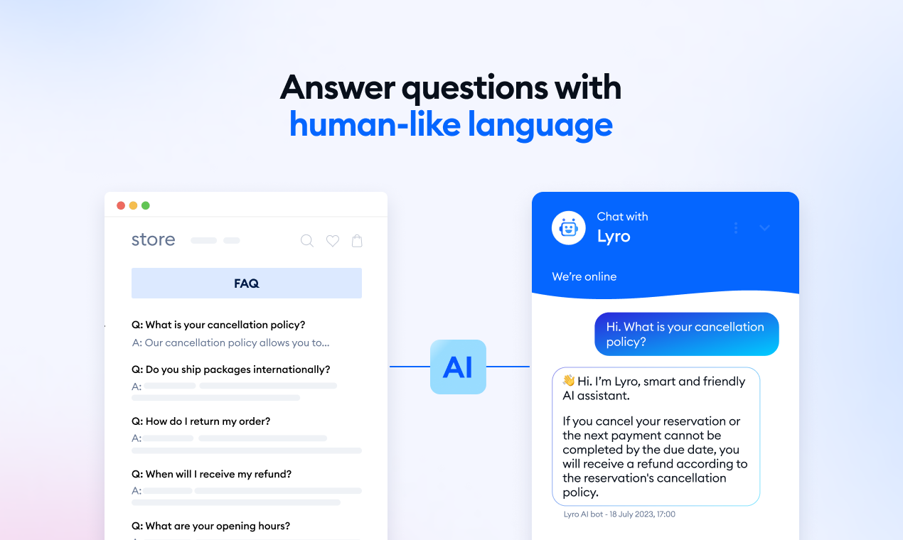 Lyro AI by Tidio media 6