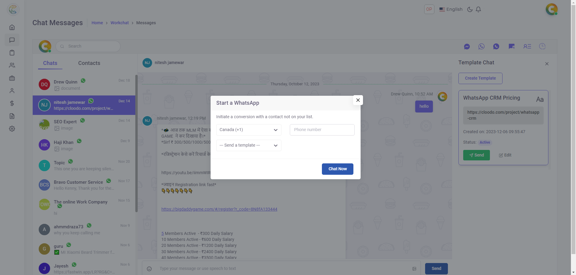Clododo Whatsapp CRM media 5