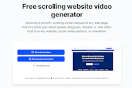 Free scrolling website video generator