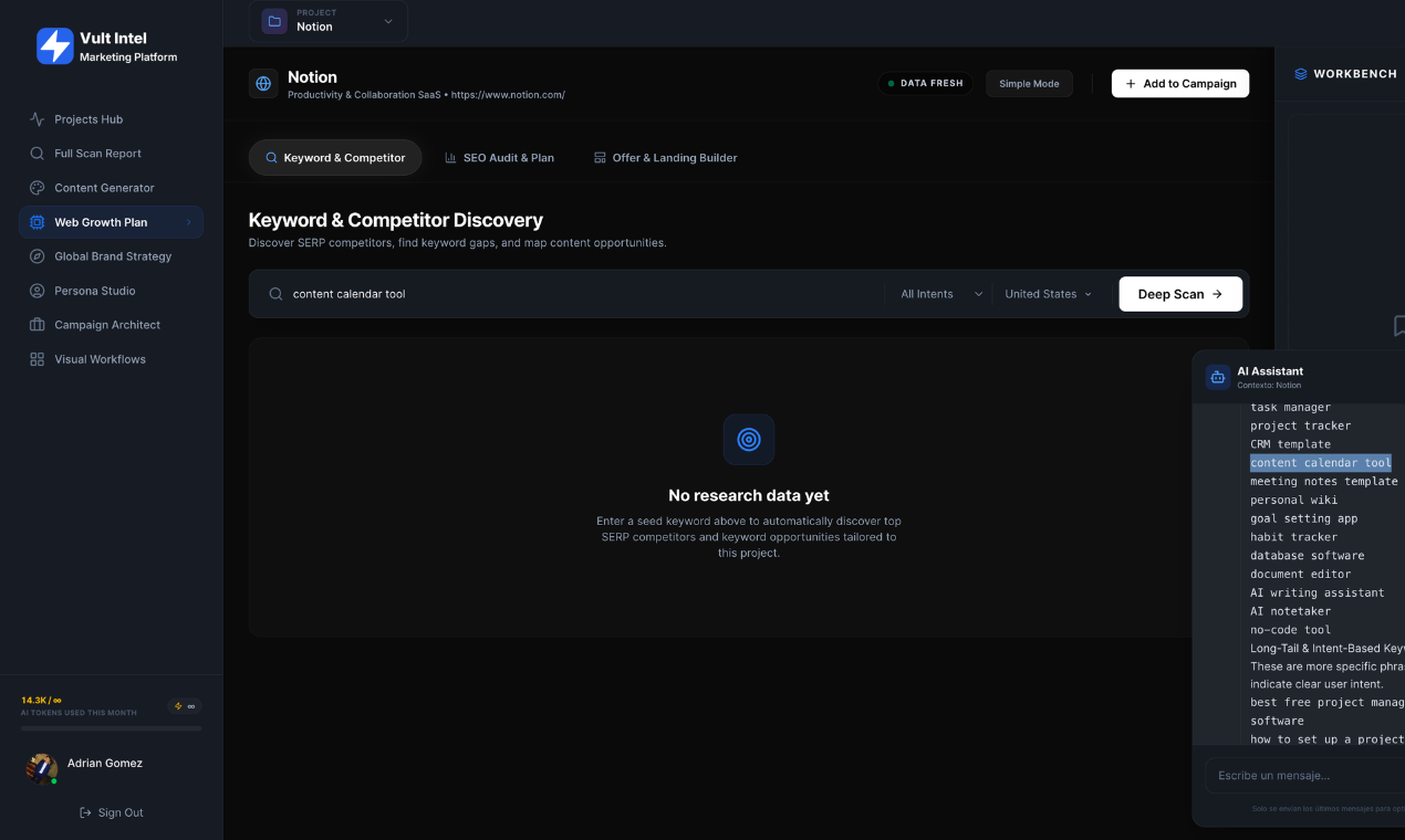 Vult Intel | Marketing Platform gallery image