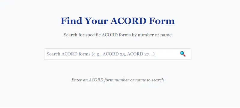 Acord Forms Library screenshot 1