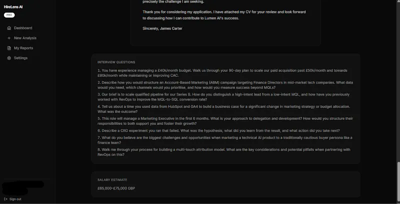 HireLens - Fix your CV, get interviews screenshot 5