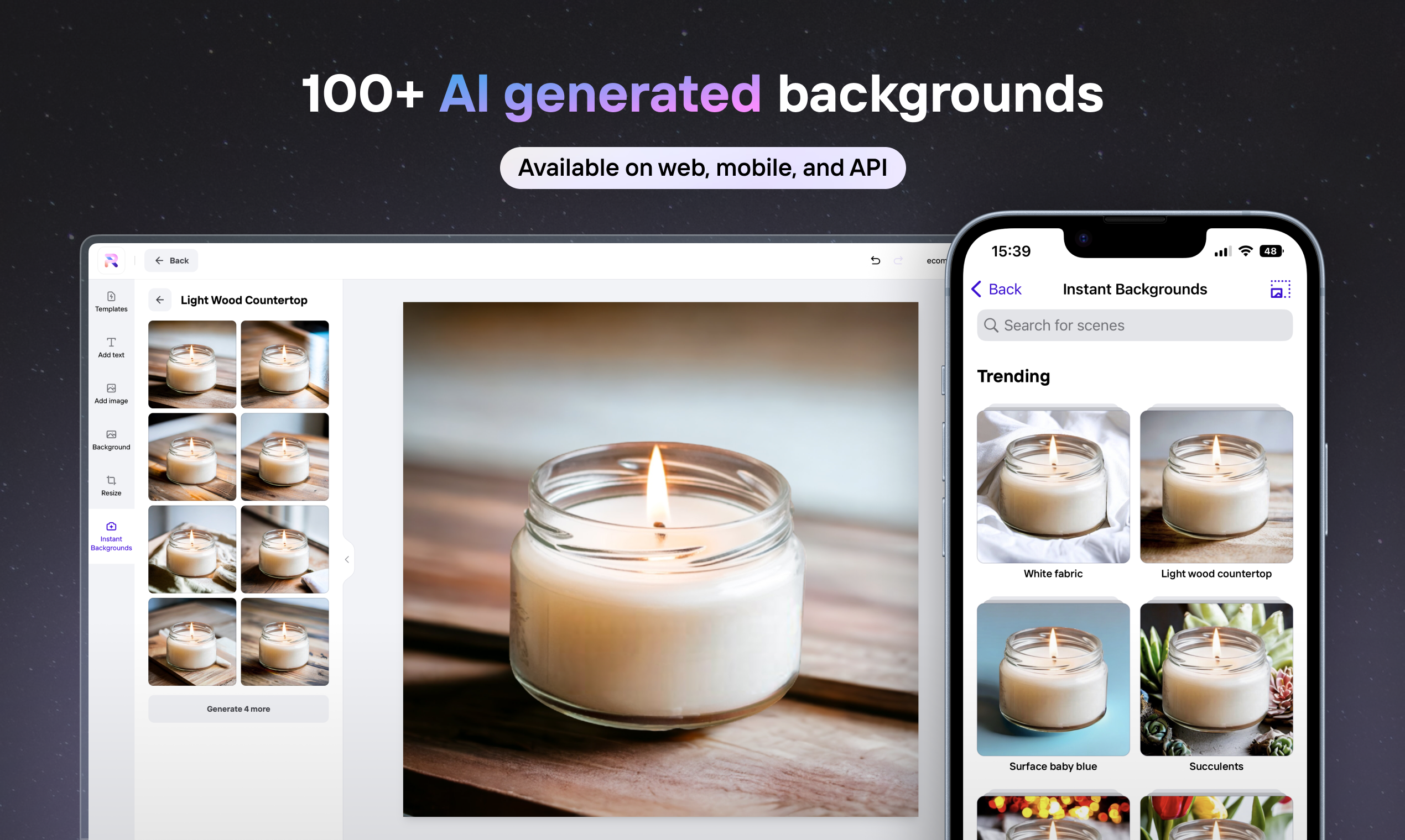 Photoroom #genai의 즉각적인 배경 - 사진 스튜디오없이 킬러 제품 이미지를 생성합니다 미디어 2