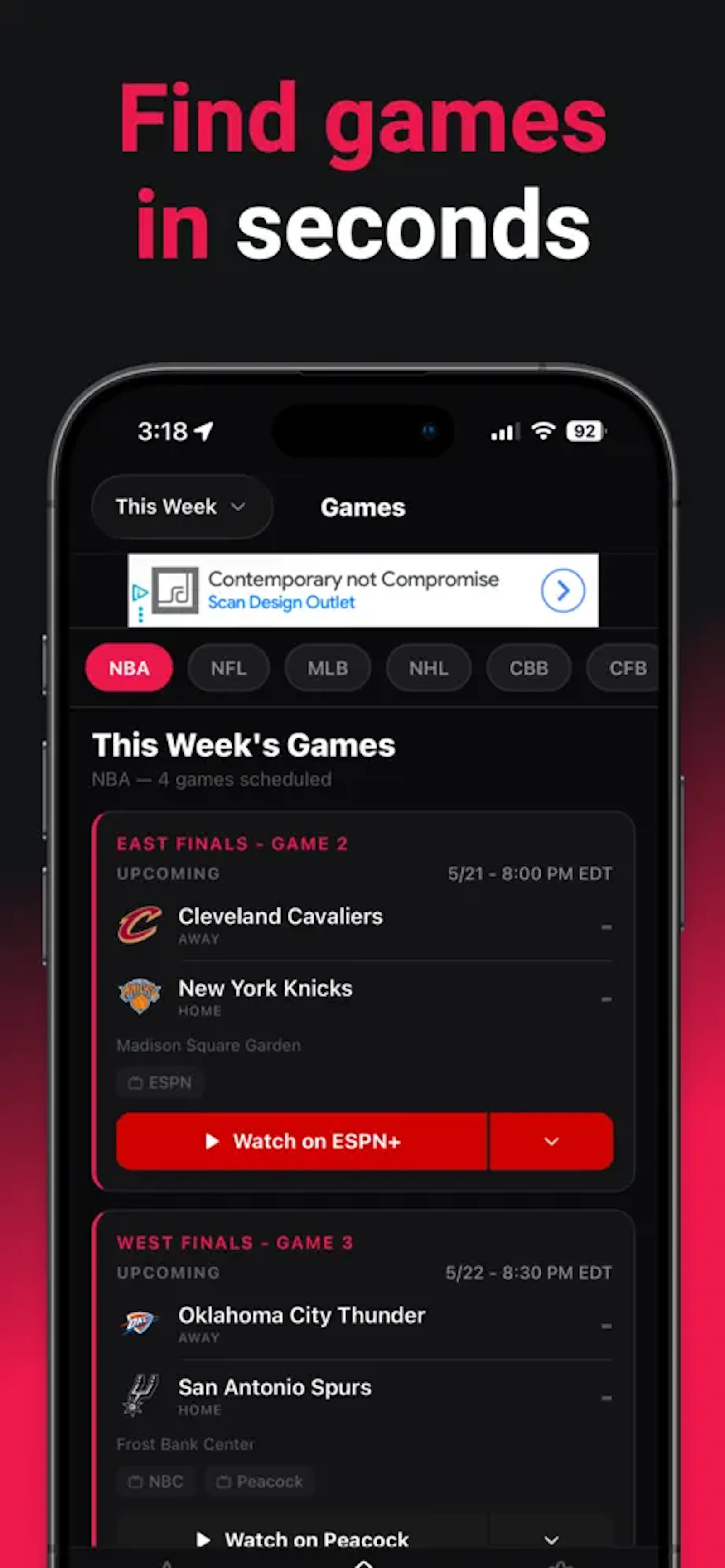 GameDay: Where to Watch Sports screenshot 1
