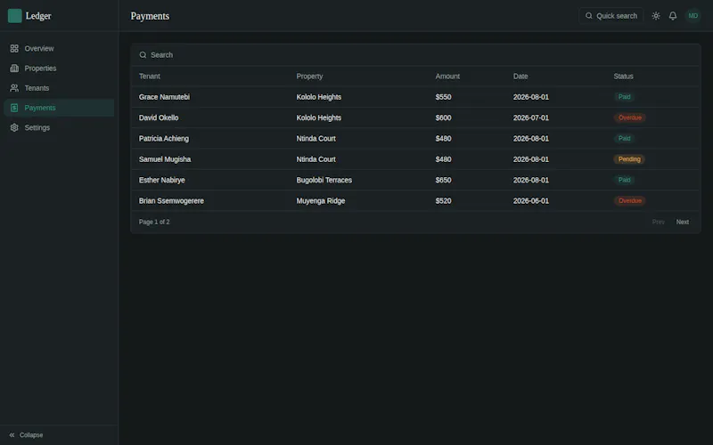Ledger screenshot 1
