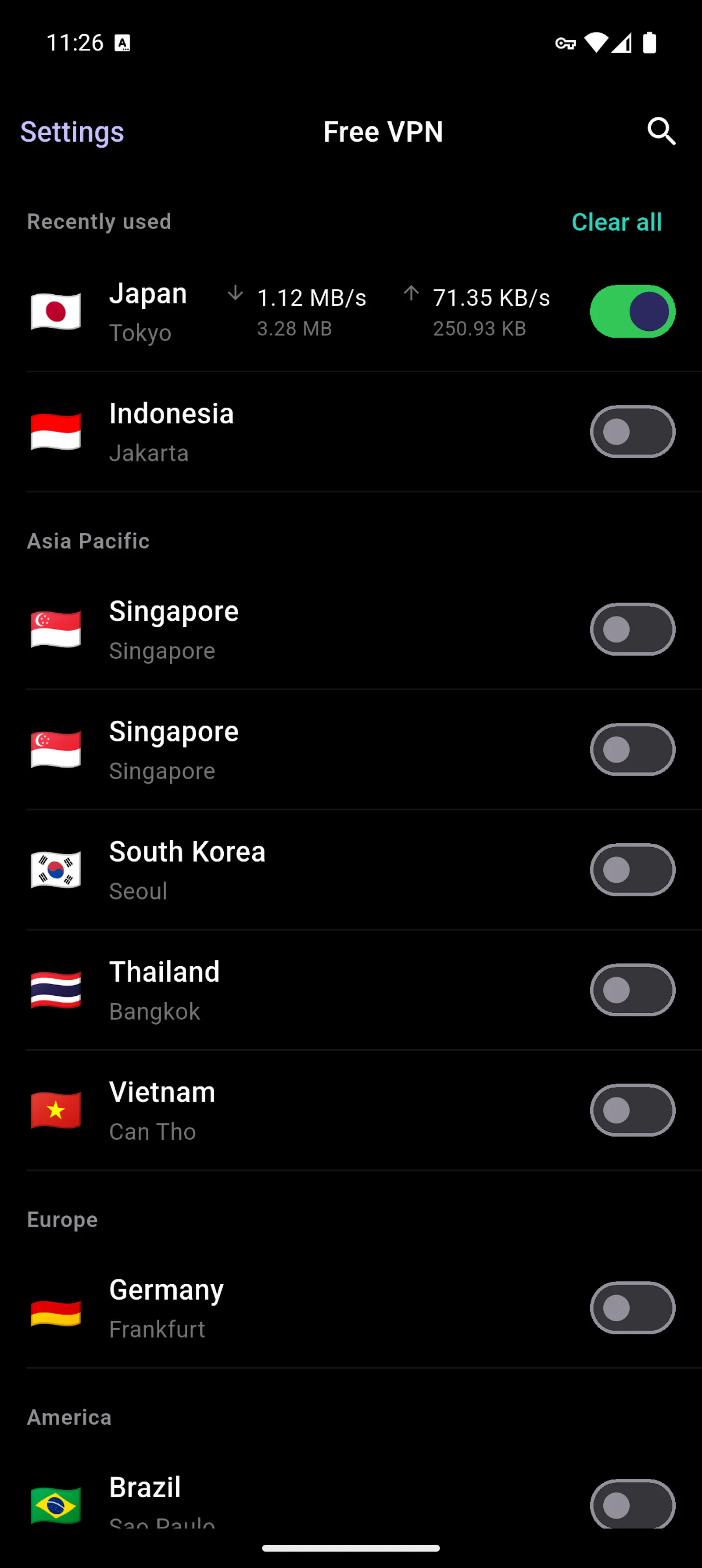 Free VPN screenshot 1