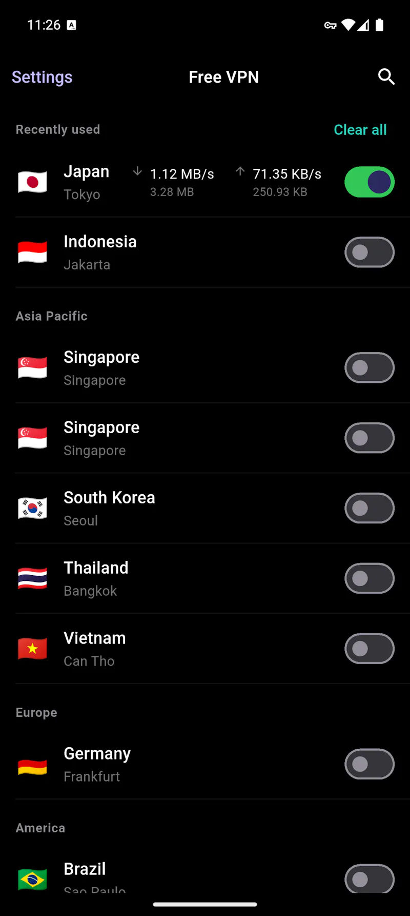 Free VPN screenshot 1