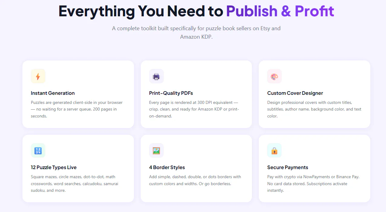 Puzzle Book Generator for Etsy & KDP gallery image
