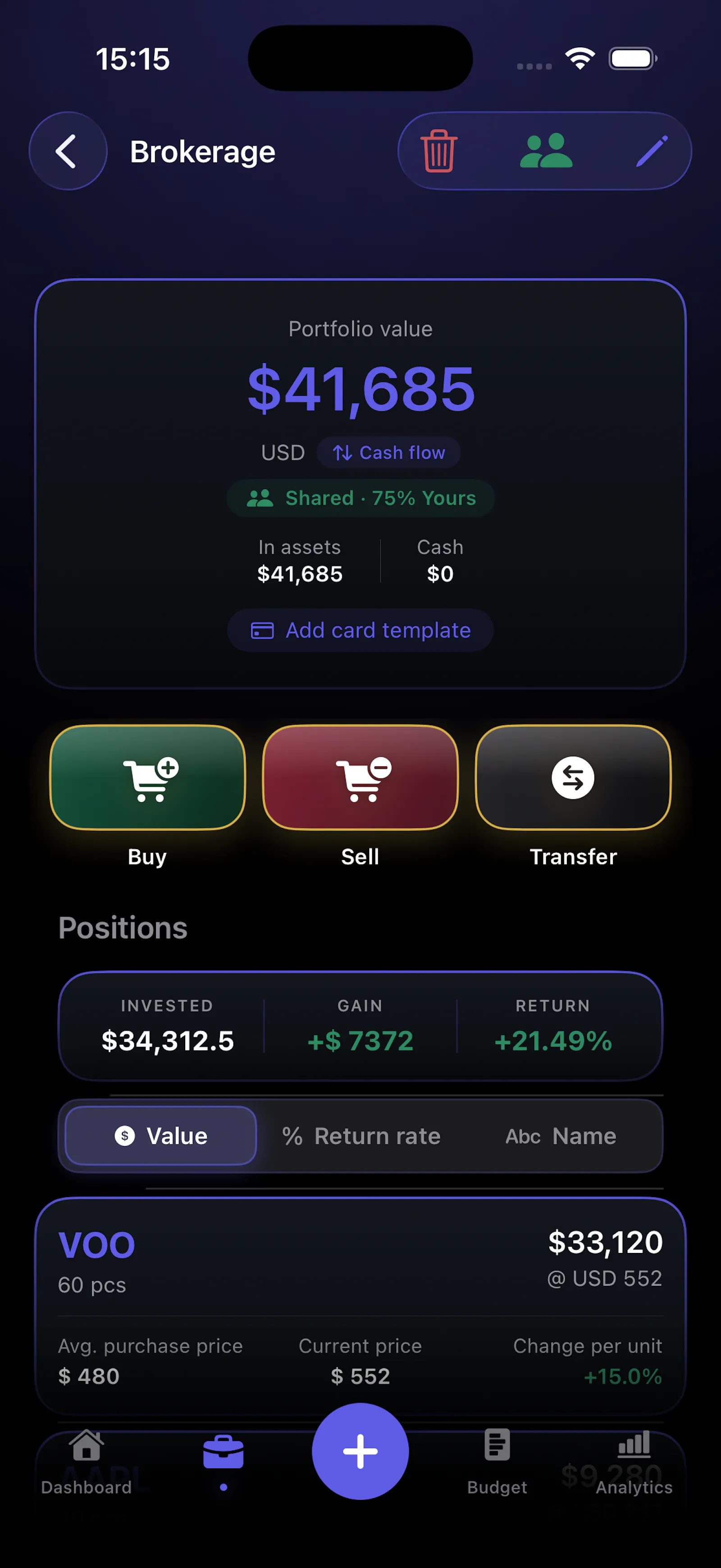 BeWealthy — Personal finance for IPhone screenshot 3