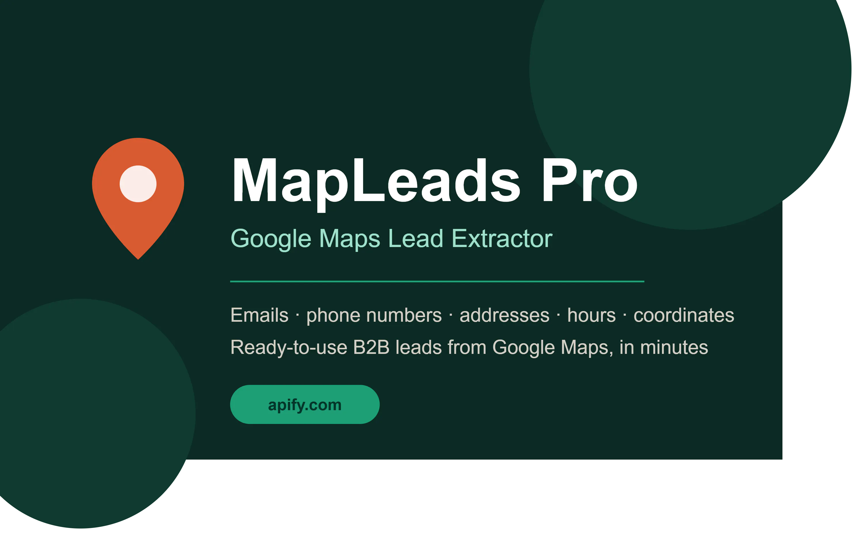 MapLeads Pro のプロダクトバナー