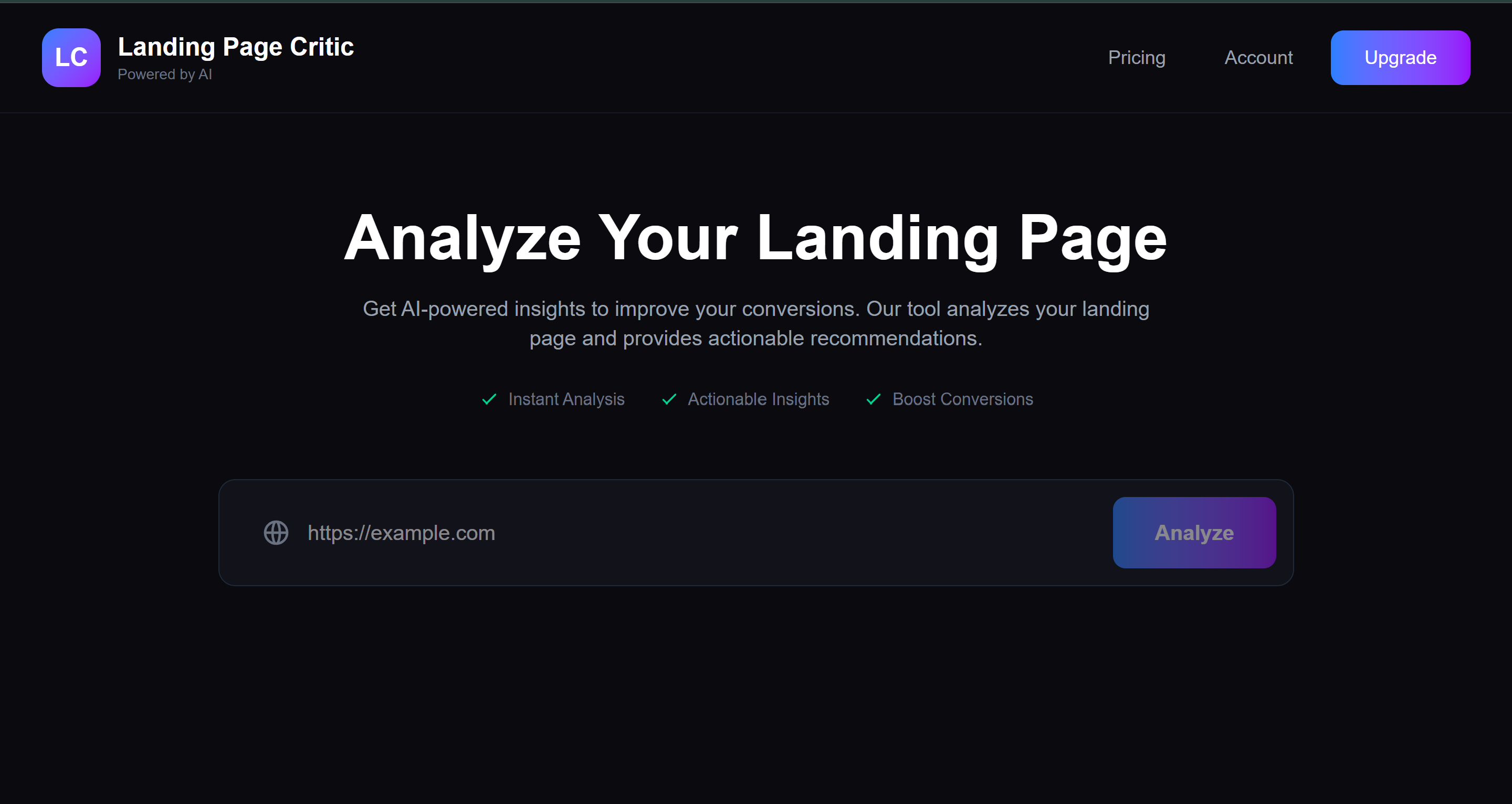 Landing Page Critic gallery image