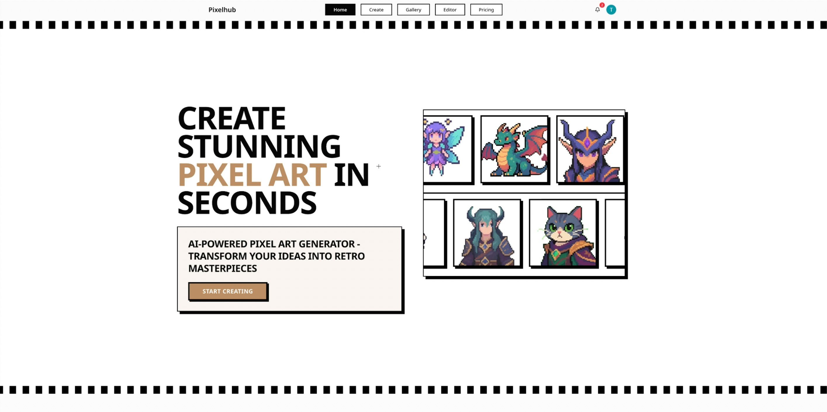 Pixelhub - Main screenshot showing features and interface