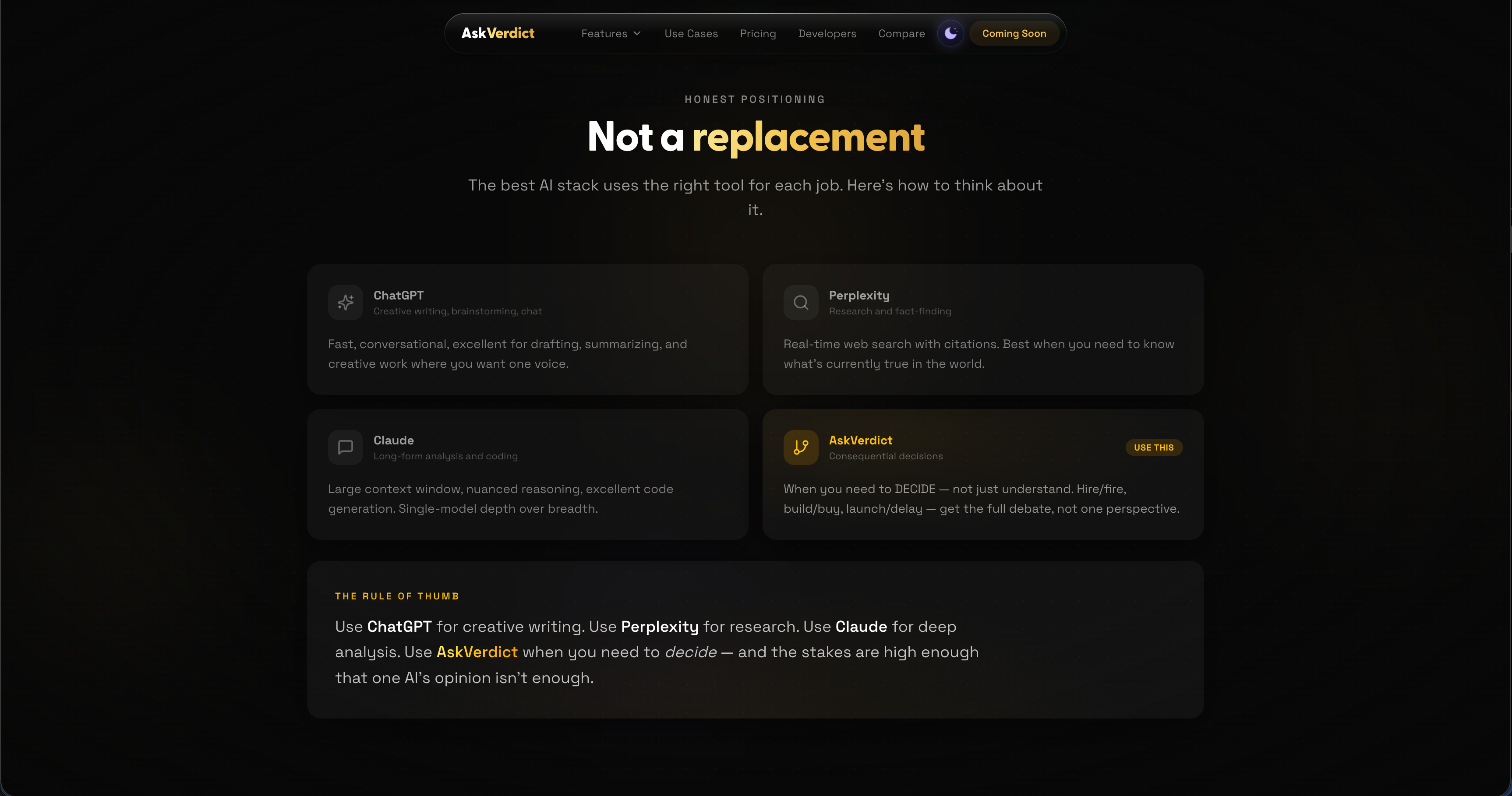 AskVerdict - Screenshot 4 showing product features and functionality