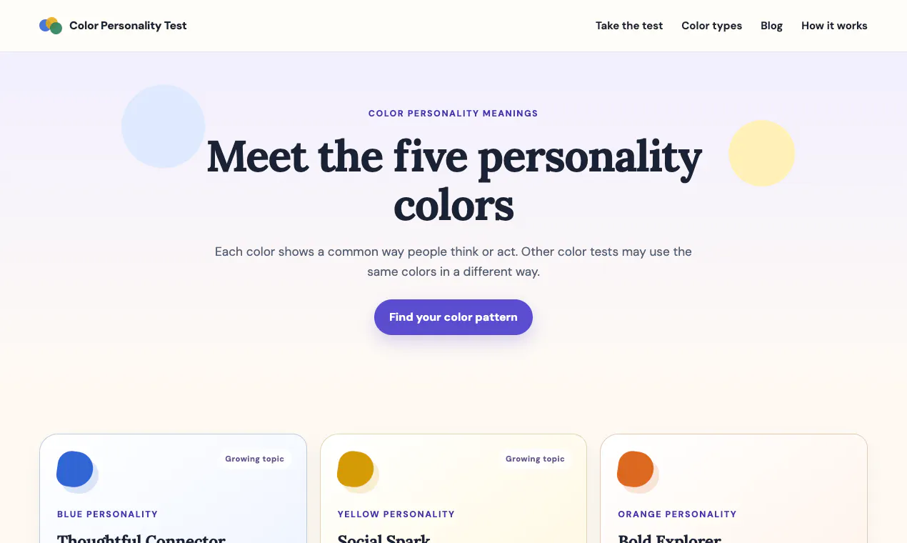 Color Personality Test gallery image
