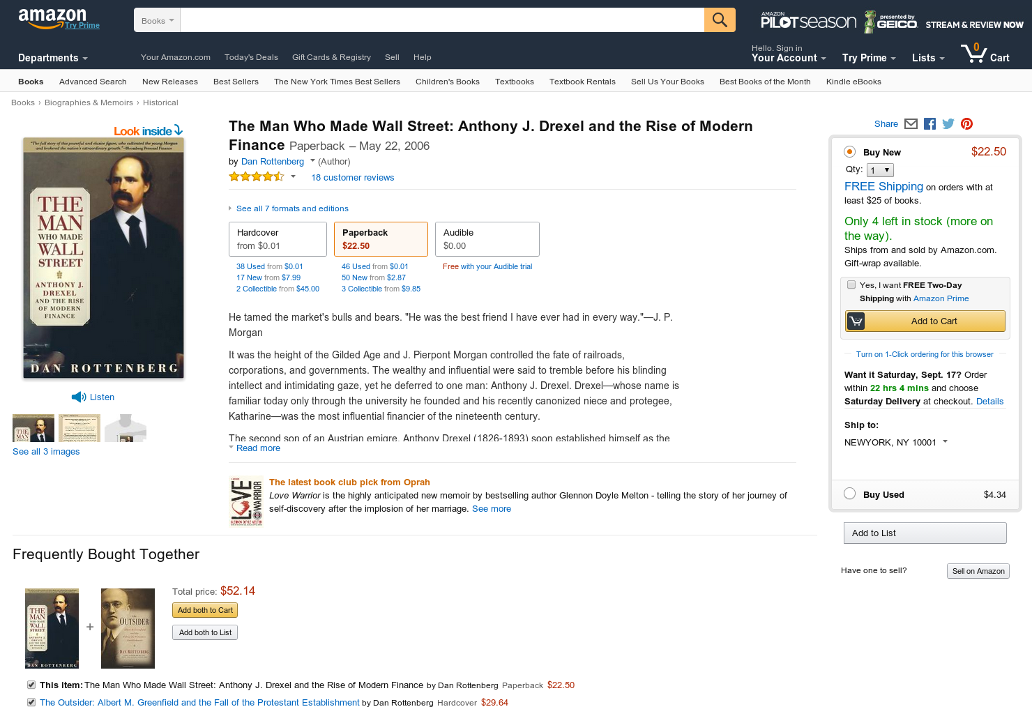 The Man Who Made Wall Street: Anthony J. Drexel and the Rise