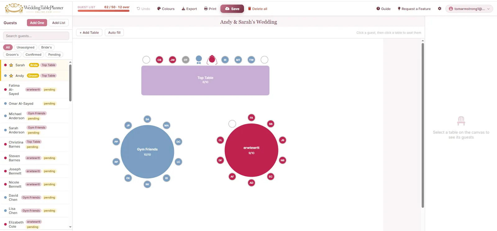 Wedding Table Planner - Seating Planner screenshot 7