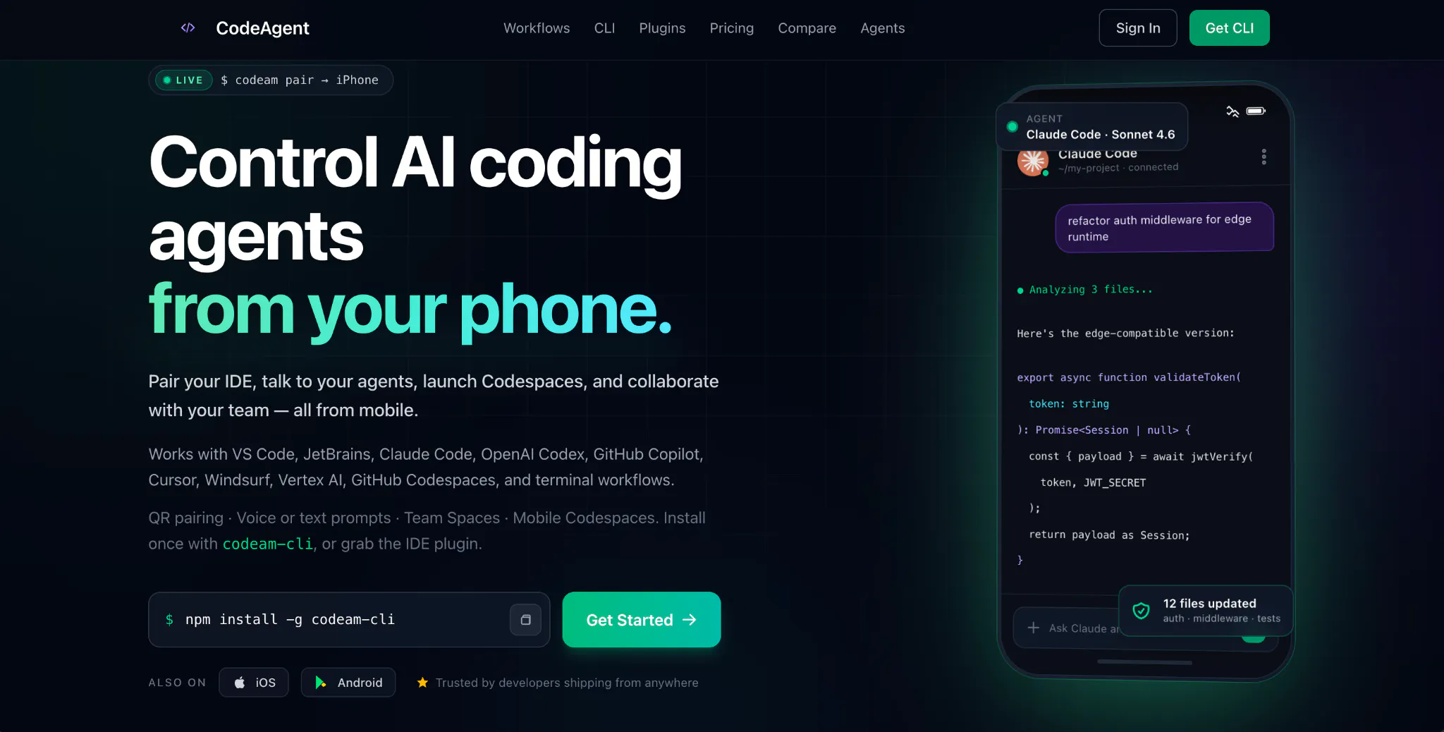 CodeAgent Mobile gallery image