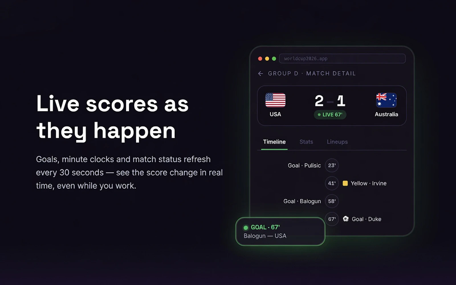 World Cup 2026 Chrome Extension screenshot 5