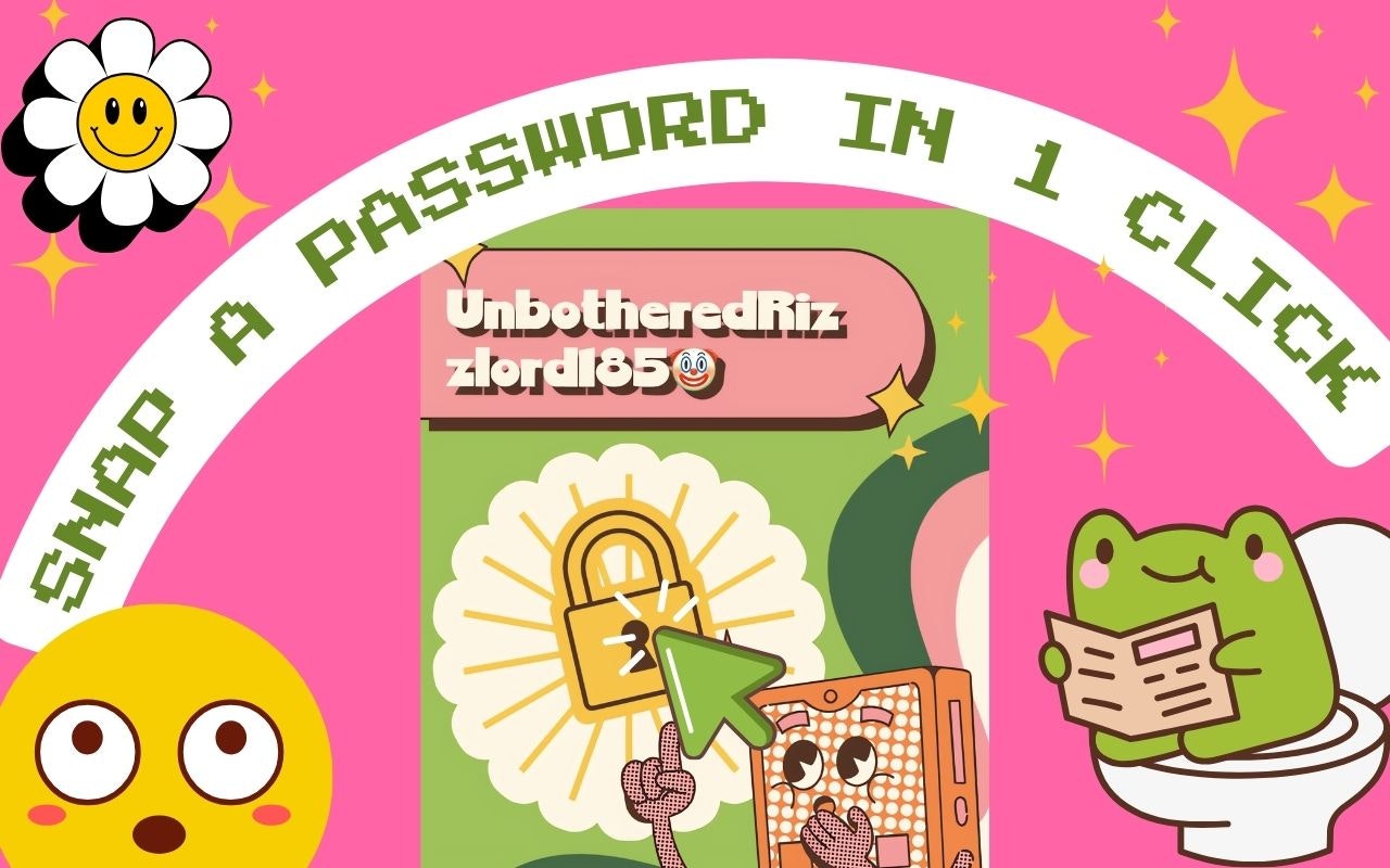 Pass Snap - Secure. Chaotic. Aesthetic. A password generator with vibes. media 1