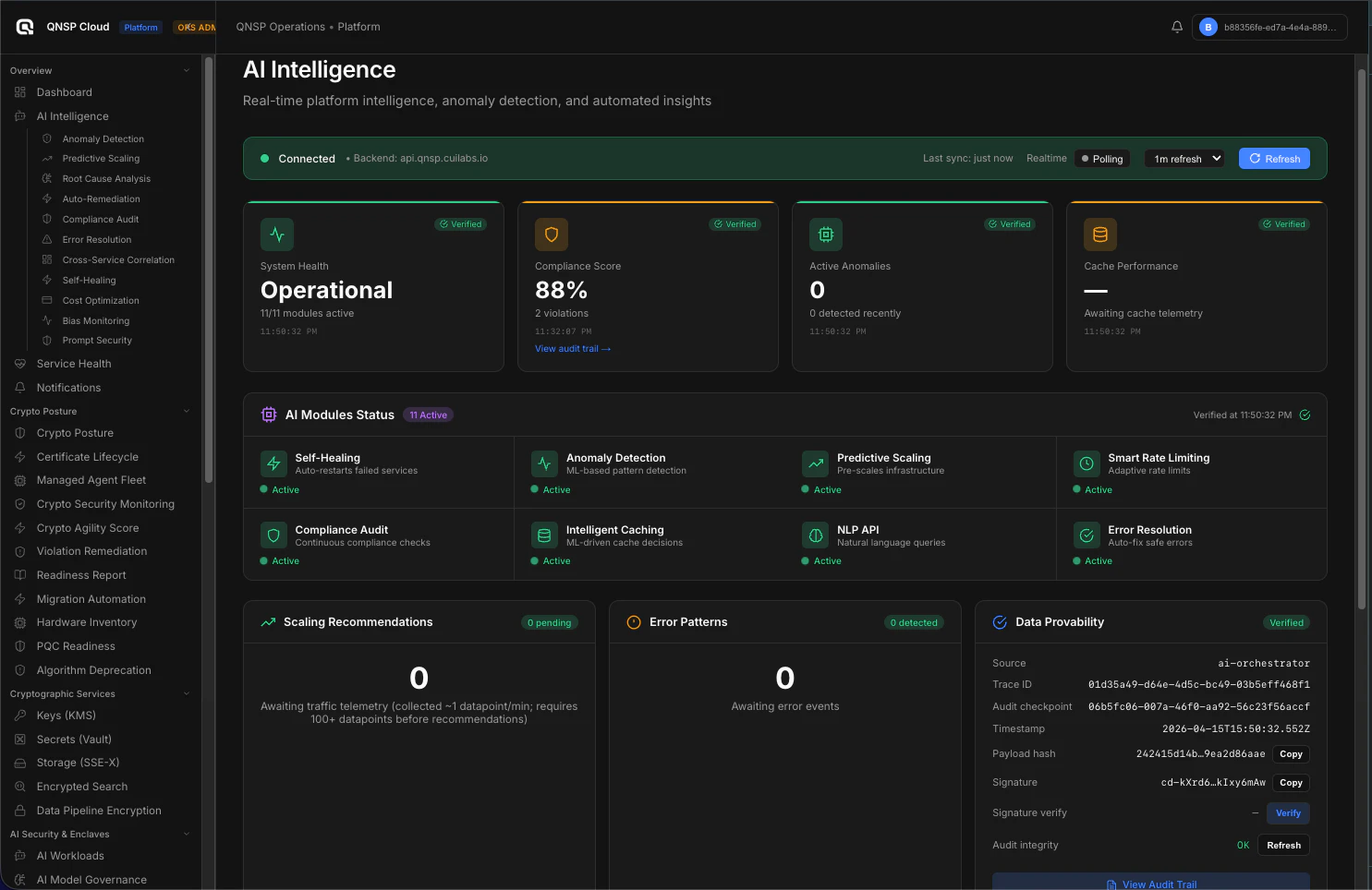 QNSP — Quantum-Native Security Platform screenshot 3
