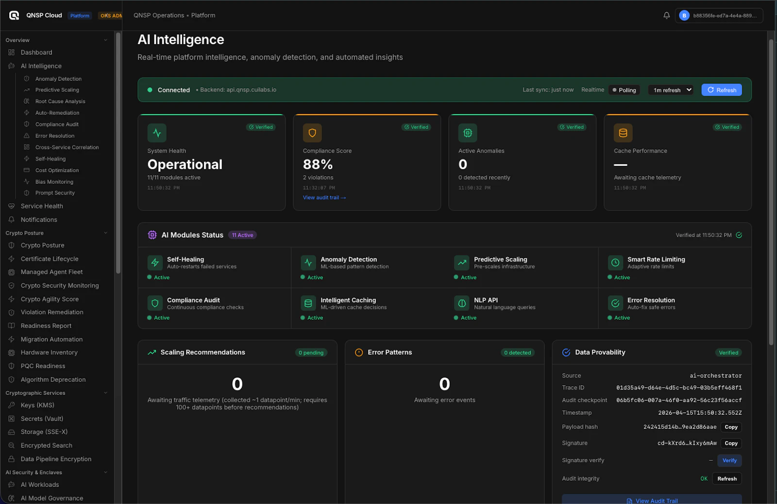 QNSP — Quantum-Native Security Platform screenshot 4