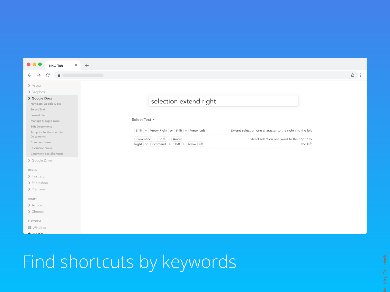 Common Shortcuts gallery image